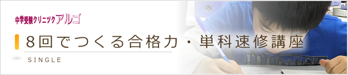 8回でつくる合格力・単科速修講座